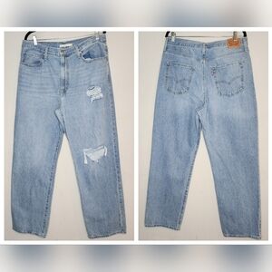 Levi's '94 Baggy Highrise Distressed Relaxed Rigid Jeans Women's size 33 aka 16.
